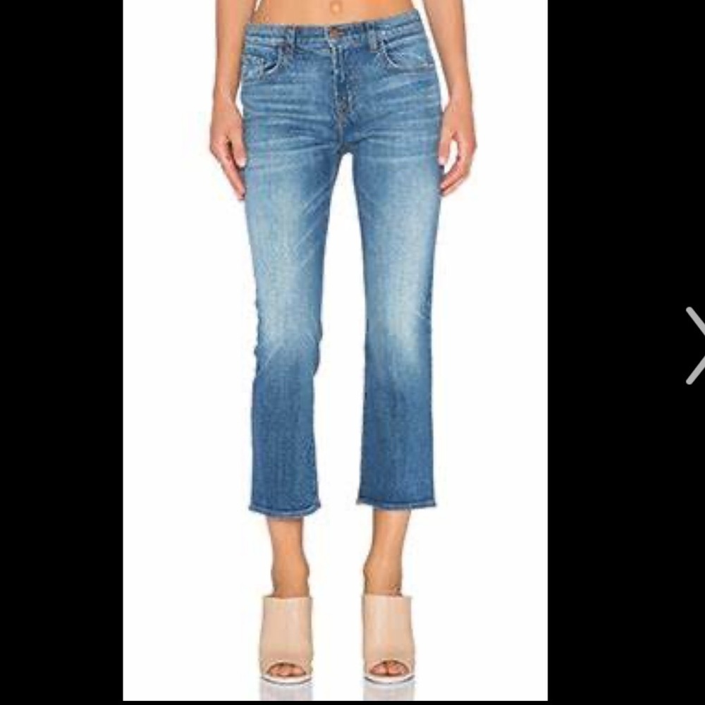 J Brand Adele Crop ankle Straight leg High Rise RIVAL Denim Jeans 27 -- 8334E476 - Picture 12 of 13